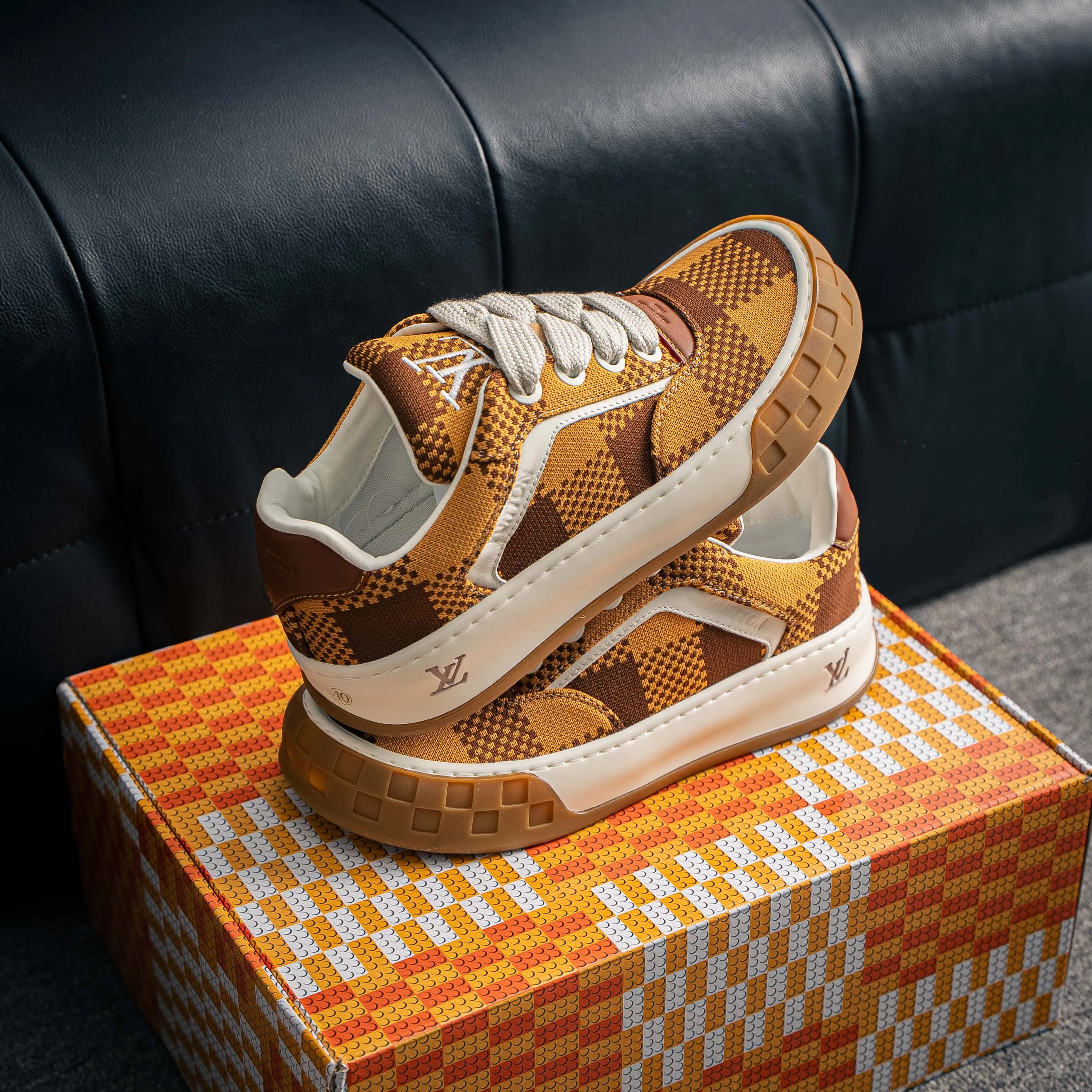 # Premium -- LOUIS VUITTON Tilted Series｜2026 LV Tilted Low Sneakers Series Low-Top Retro Skate Shoes Men Shoes｜